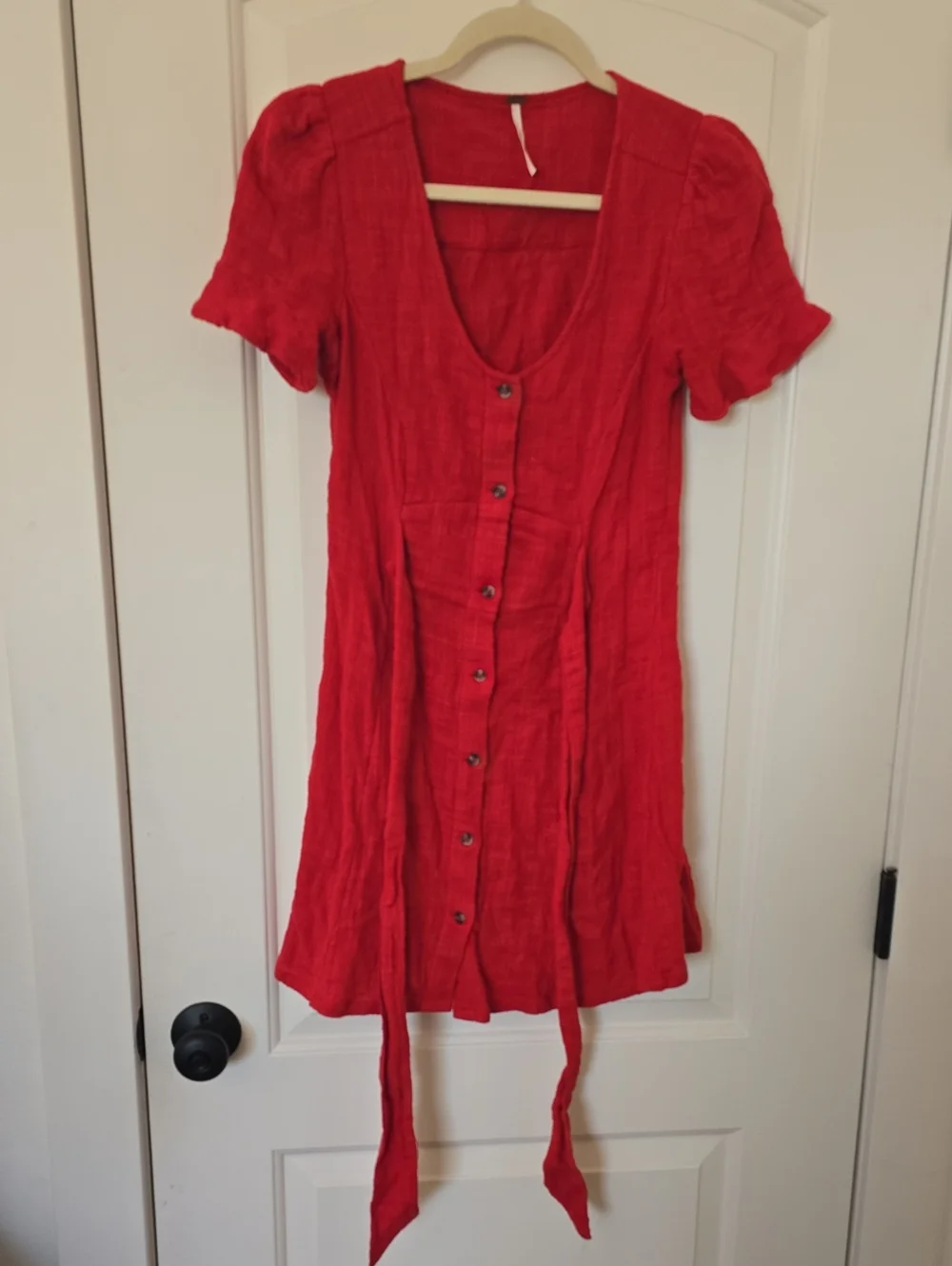 Free People Button Down Tie Dress